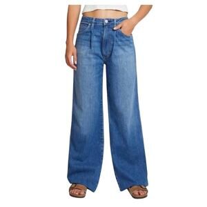 AMO Florence Jeans Womens 31 x 30 Wistful Wide Leg Pleated Pant Baggy Loose Fit